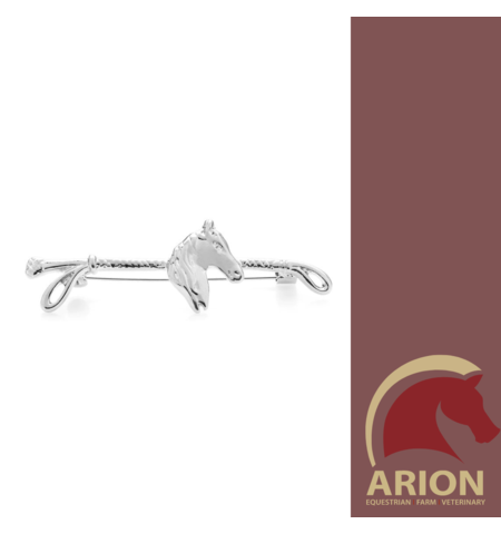 ARION STOCKPIN W/HORSEHEAD SILVER